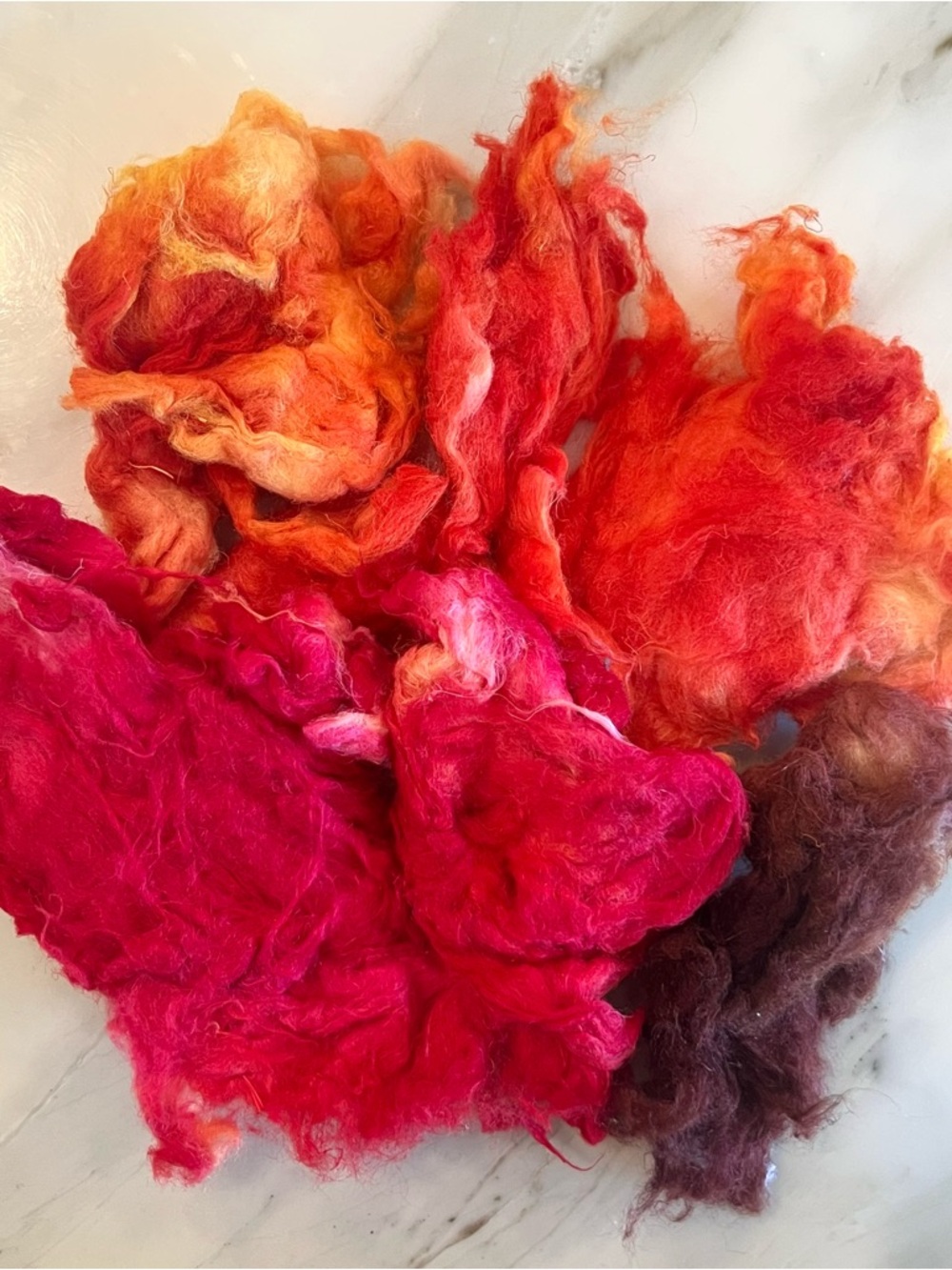 Hand Dyed Ginned Cotton in various colors